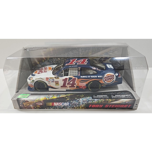 Burger King 2009 Tony Stewart #14 NASCAR Rev-N-Go Race Car New In Box. - Picture 6 of 10